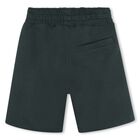 Boys Green Logo Shorts, 1, hi-res