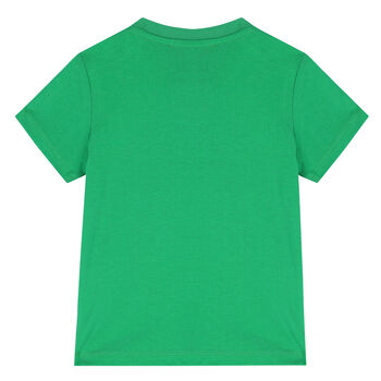 Younger Boys Green Elephant Logo T-Shirt