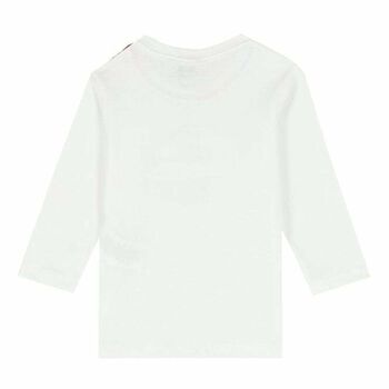 Younger Boys White Logo Top
