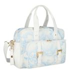 Baby Boys White & Blue Geo Map Changing Bag, 3, hi-res
