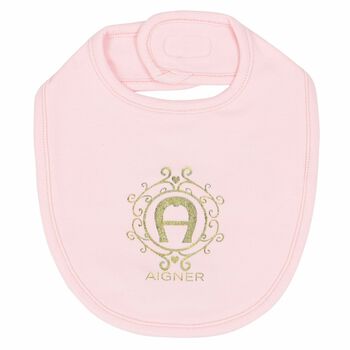 Pink Logo Baby Bib