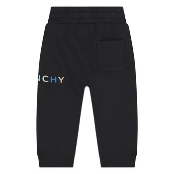 Younger Boys Black Logo Joggers