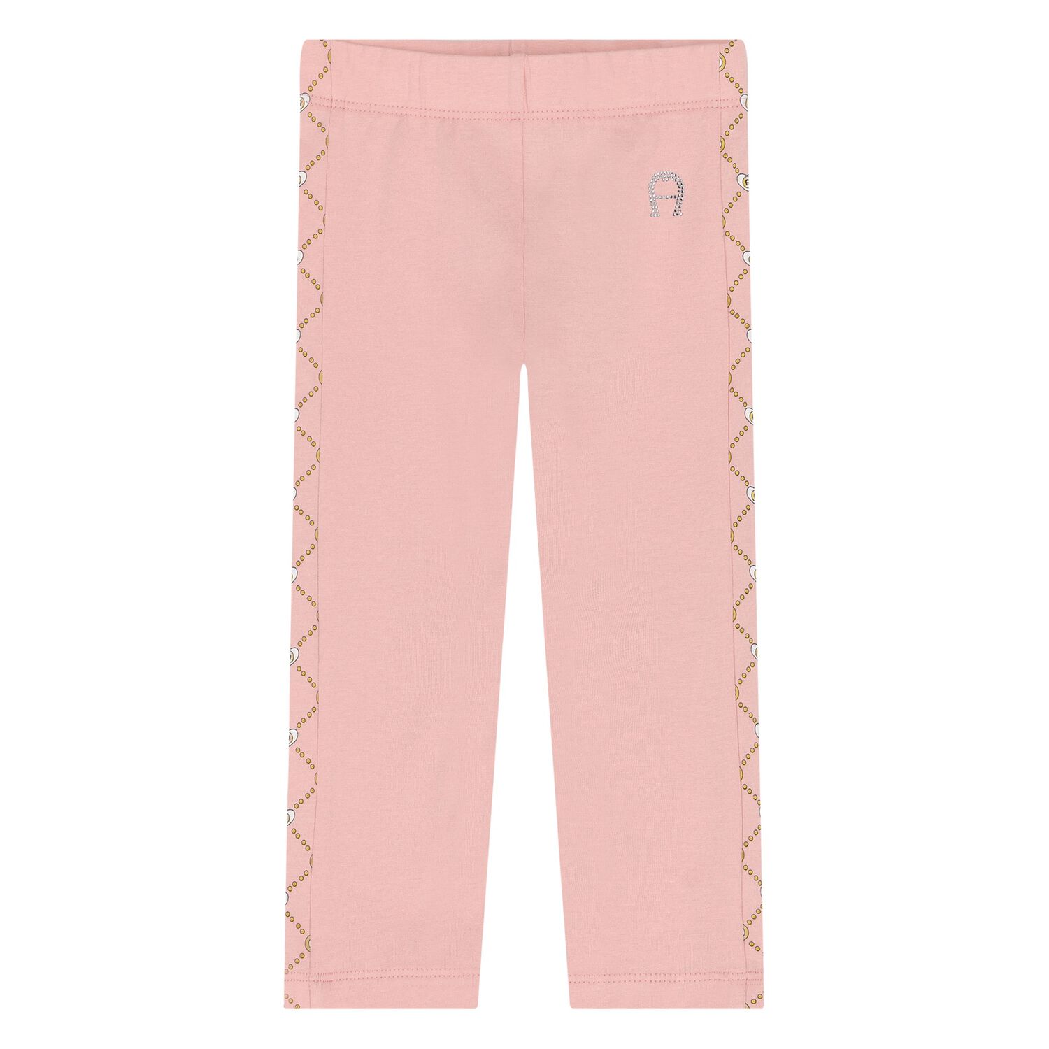 Younger Girls Pink Logo Leggings, 1, hi-res