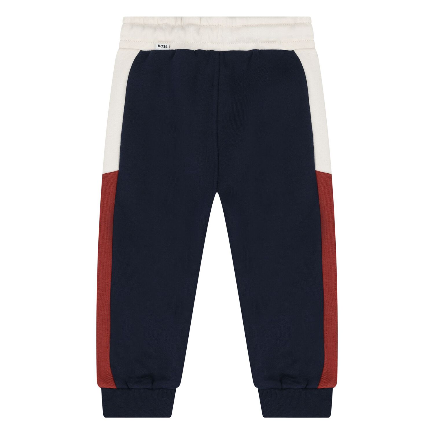 Younger Boys Navy Blue Logo Joggers, 3, hi-res