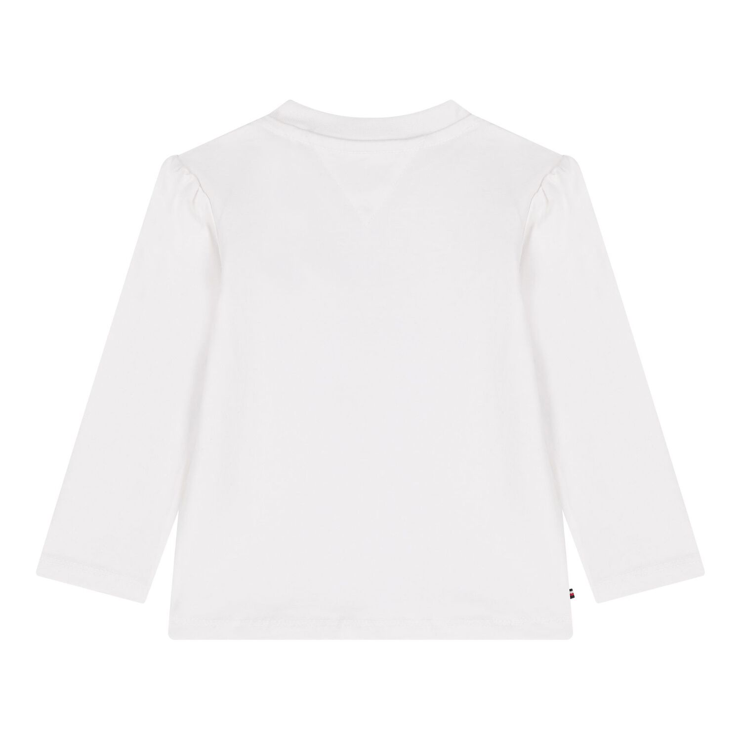 Baby Girls White Logo Long Sleeve Top, 2, hi-res