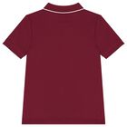 قميص بولو بالشعار للاولاد باللون الاحمر , 1, hi-res