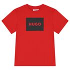 Boys Red Logo T-Shirt, 4, hi-res