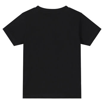 Younger Boys Black Logo T-Shirt