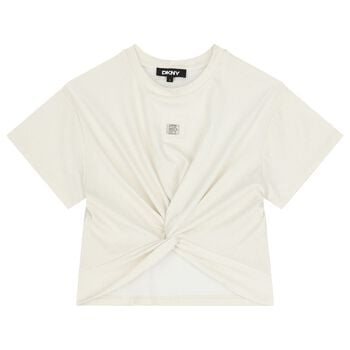 Girls Ivory & Shimmery Gold Top