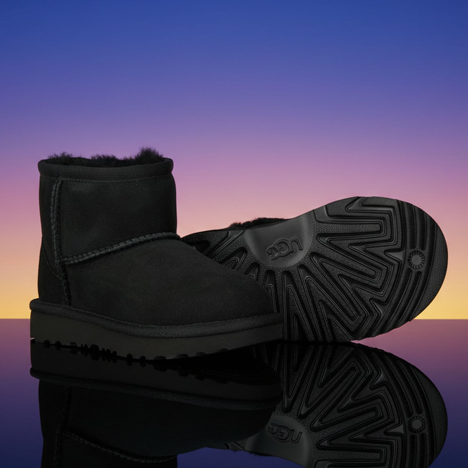 Younger Black Classic Mini II Suede Boots, 1, hi-res