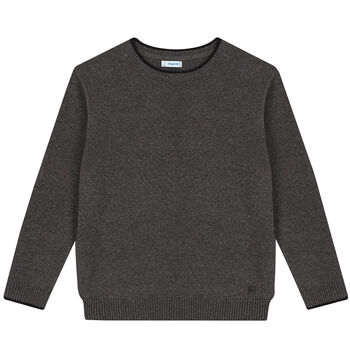 Boys Grey Knitted Sweatshirt