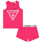 Girls Pink Logo Pyjamas, 2, hi-res