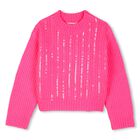 Girls Pink Sequin Sweatshirt, 1, hi-res
