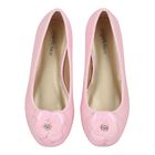 Girls Pink Flower Leather Shoes, 2, hi-res