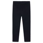 Girls Black Logo Leggings, 1, hi-res
