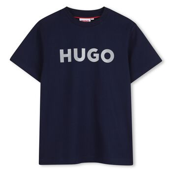 Boys Navy Blue Logo T-Shirt