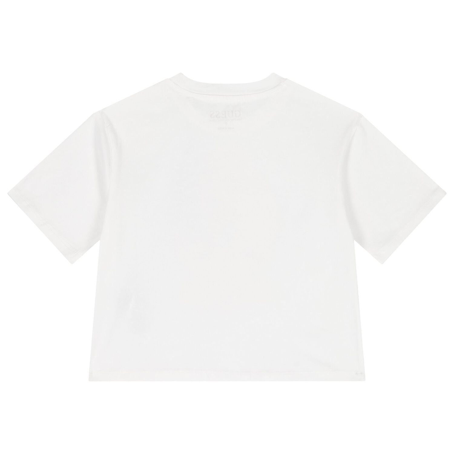 Girls White Cotton T-Shirt, 1, hi-res