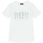 Girls White Logo T-Shirt, 1, hi-res