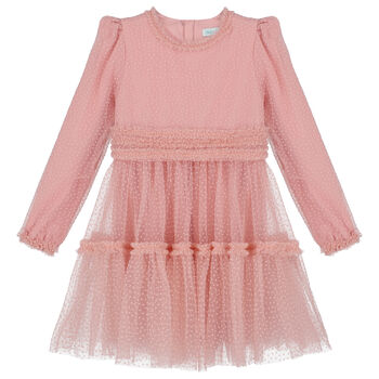 Girls Pink Tulle Dress