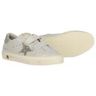 Girls Grey & Ivory Logo Trainers, 1, hi-res