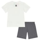 طقم بنات شورت هالو كيتي باللون الأبيض والرمادي, 1, hi-res