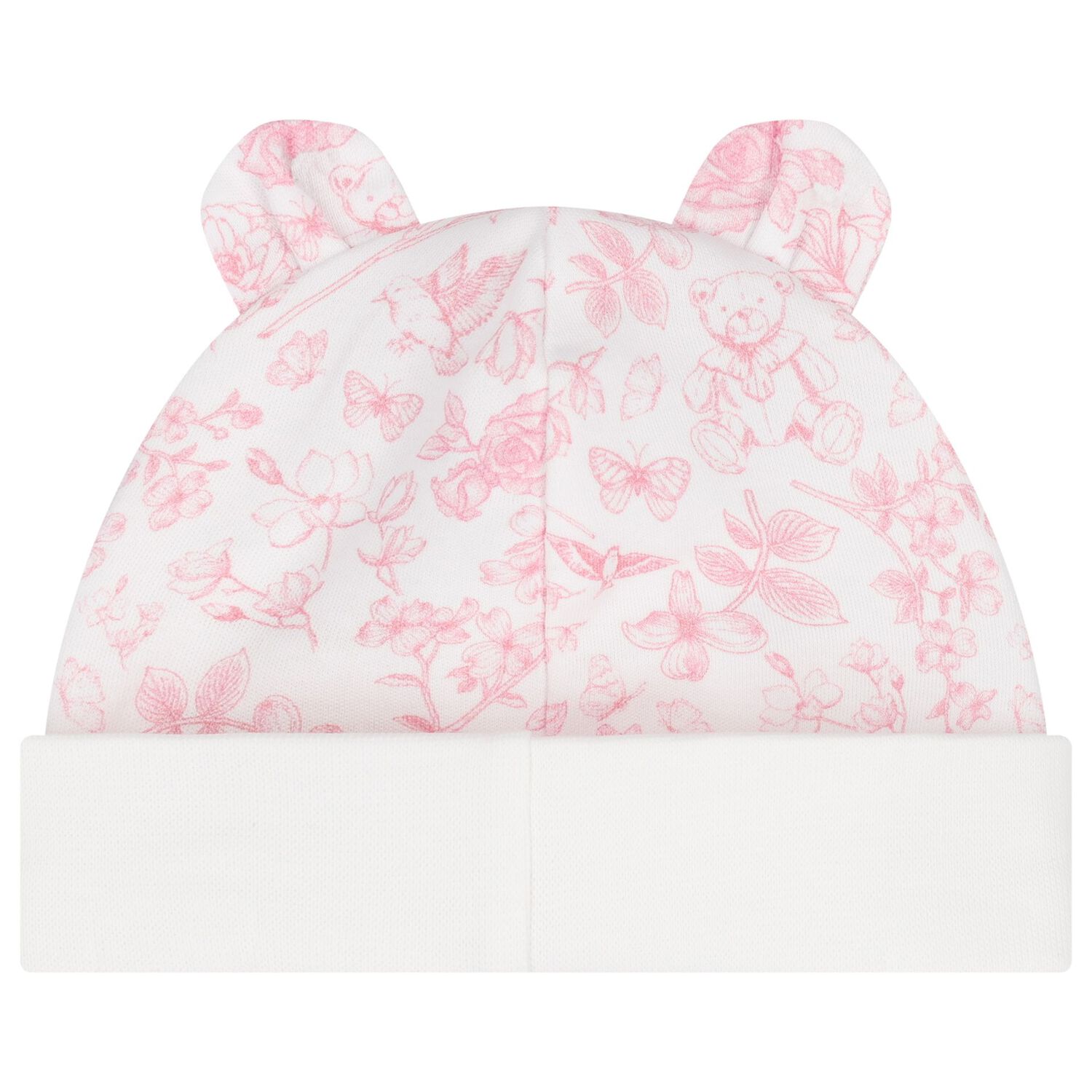 Baby Girls White & Pink Toile de Jouy Babygrow Set, 1, hi-res image number null