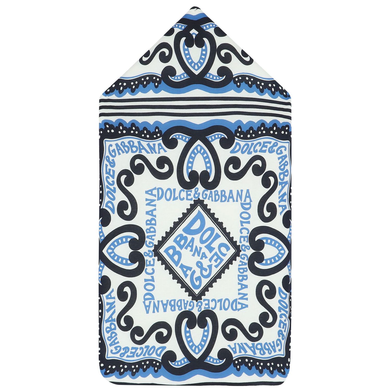 Baby Boys White & Blue Marina Print Nest, 1, hi-res image number null