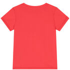 تيشيرت بنات بالشعار باللون الوردى, 3, hi-res