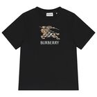 Boys Black EKD Logo T-Shirt, 1, hi-res
