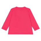 توب بأكمام طويلة بشعار تيدي بير باللون الوردي, 5, hi-res