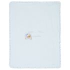 Baby Boys Blue Teddy Bear Ruffled Blanket , 1, hi-res
