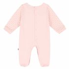 Baby Girls Pink & Gold Logo Babygrow, 3, hi-res