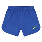 Baby Boys White & Blue Logo Shorts Set, 1, hi-res