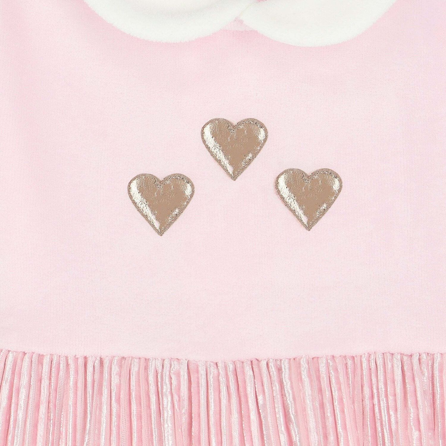 Girls Pink Heart Babygrow, 1, hi-res image number null