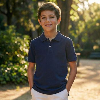 Boys Grey Polo Shirt