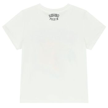 Girls Ivory Varsity Tiger T-Shirt