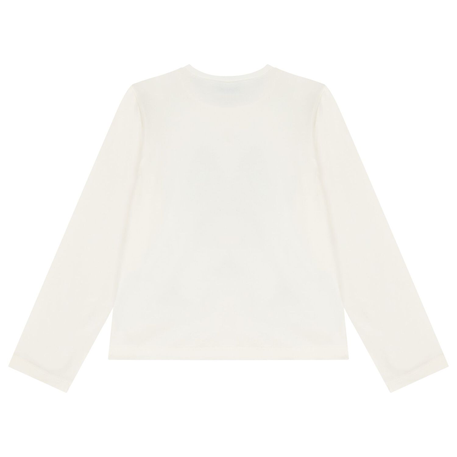 Girls Ivory Printed Long Sleeve Top, 2, hi-res