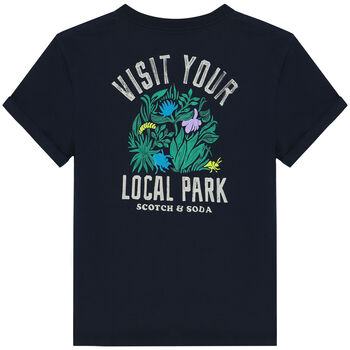 Boys Navy Blue Logo T-Shirt