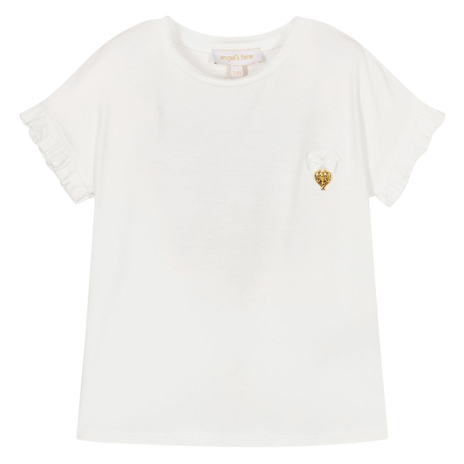 Girls White Sequin Wings T-Shirt, 1, hi-res image number null