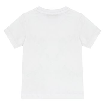 Younger Boys White Logo T-Shirt