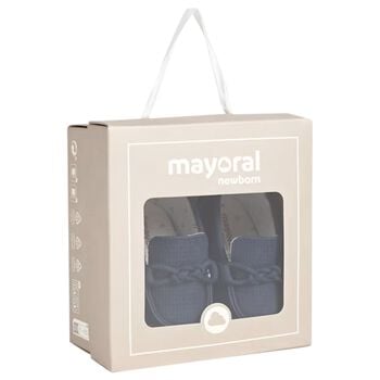 أحذية موكاسين للأطفال الرضع من الجلد باللون الكحلي، مناسبة لمرحلة ما قبل المشي