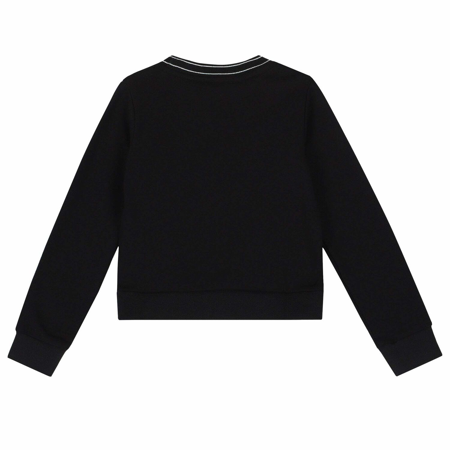 Girls Black Jersey Sweatshirt, 1, hi-res image number null