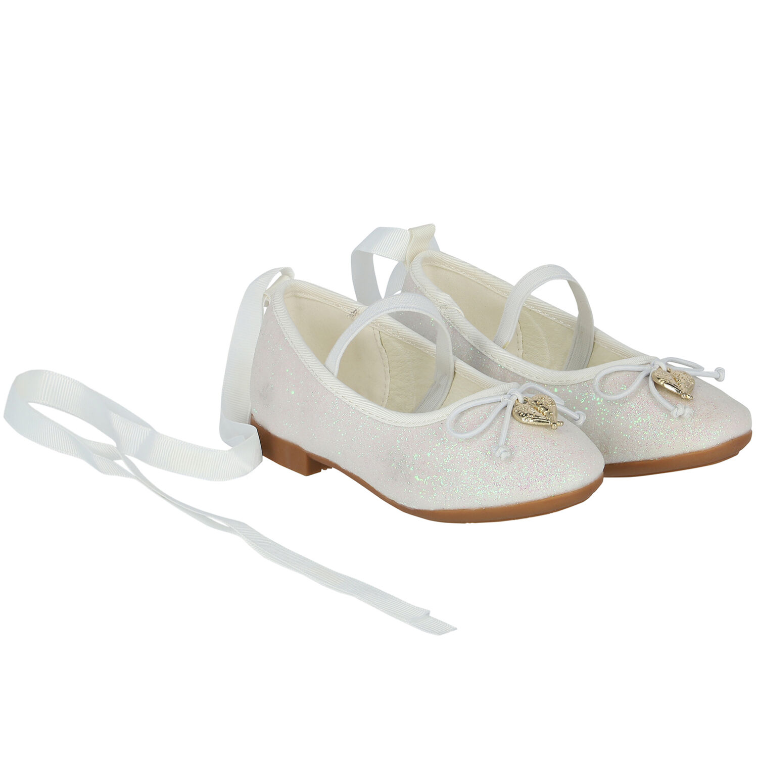 حذاء باللون الابيض اللامع للبنات, 2, hi-res