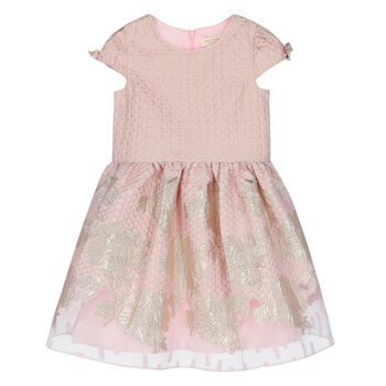 Girls Pink & Gold Special Occasion Dress