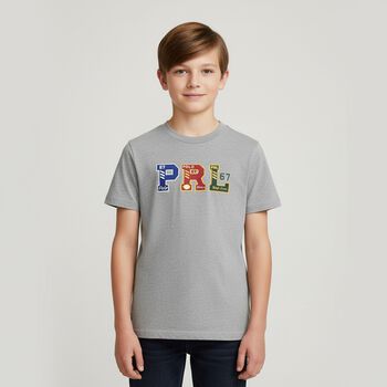 Boys Grey Logo T-Shirt