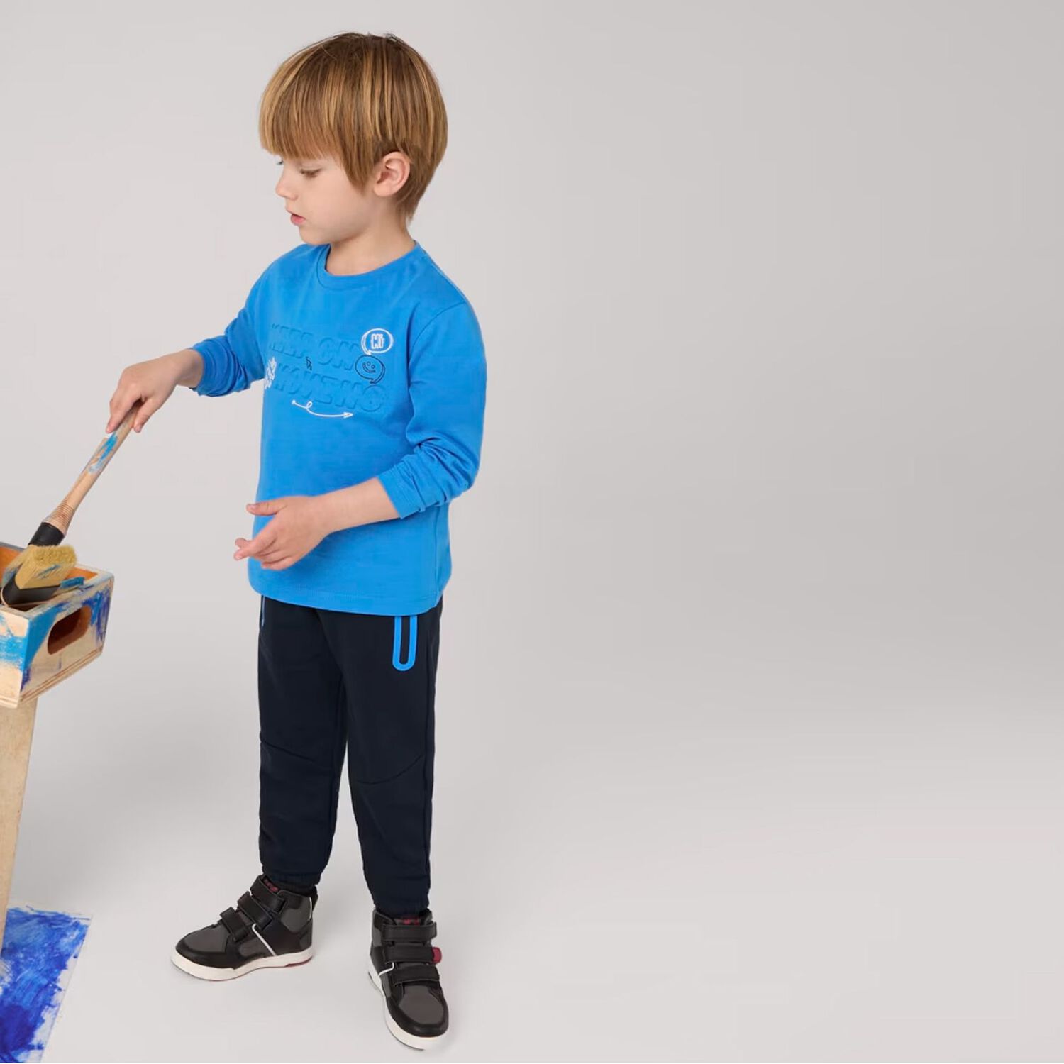 Boys Navy Blue Joggers, 2, hi-res image number null