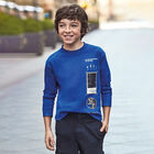 Boys Blue Long Sleeve Top, 1, hi-res
