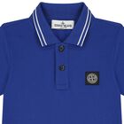 Boys Blue Logo Polo Shirt, 1, hi-res