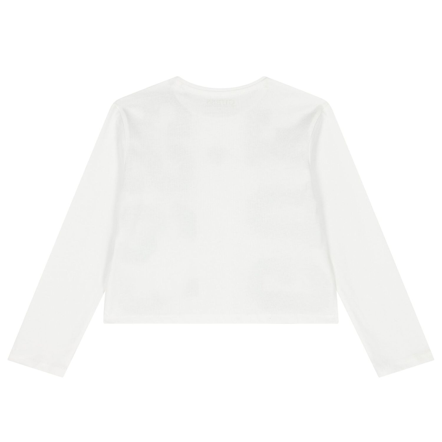 Girls White Logo Long Sleeve Top, 1, hi-res image number null