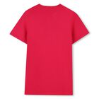 Girls Pink Embellished Logo Dress, 1, hi-res